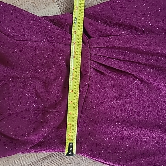 SPEECHLESS WOMENS JUNIORS METALLIC FUCHSIA SPARKLING PARTY PROM DRESS SIZE 11 - Picture 10 of 16